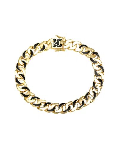 Genevive Rachel Glauber 14k Plated Link Chain Bracelet In Gold