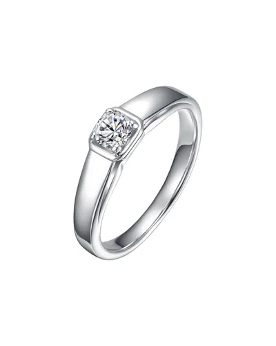 Genevive Rachel Glauber Plated Cz Engagement Ring In Multi