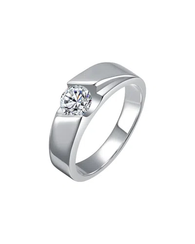 Genevive Rachel Glauber Plated Cz Ring In Silver