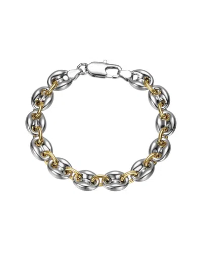 Genevive Rachel Glauber Plated Link Chain Bracelet In Multi