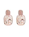 Genevive Rose Gold Over Silver Earrings