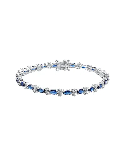 Genevive Silver Bracelet In Blue