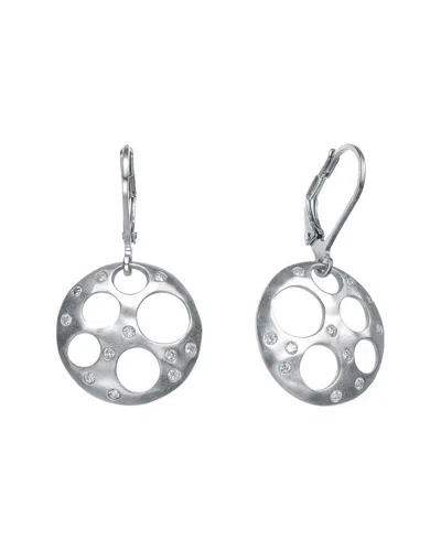 Genevive Silver Cz Bubble Earrings