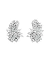 Genevive Silver Cz Cluster Earrings