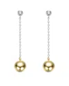 Genevive Silver Cz Dangle Earrings