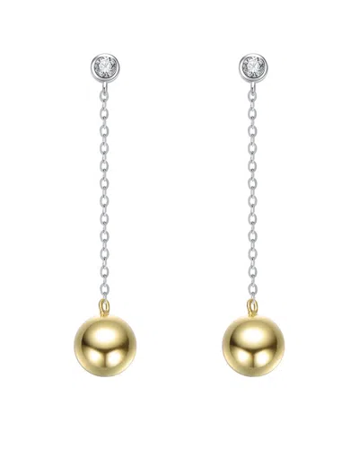 GENEVIVE GENEVIVE SILVER CZ DANGLE EARRINGS