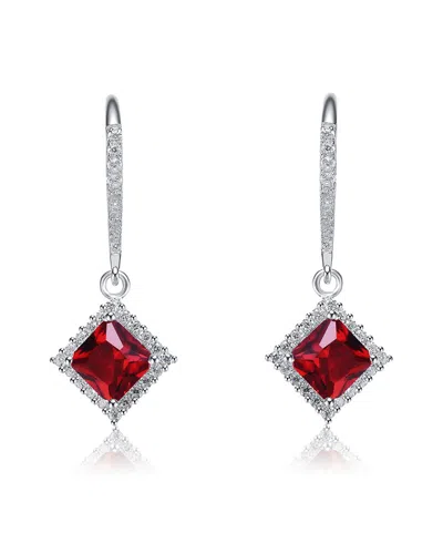 Genevive Silver Cz Dangle Earrings