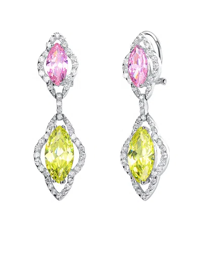 Genevive Silver Cz Drop Earrings