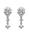 Genevive Silver Cz Drop Earrings