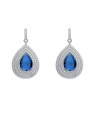 Genevive Silver Cz Drop Earrings