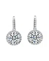 Genevive Silver Cz Drop Earrings