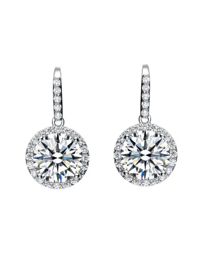 Genevive Silver Cz Drop Earrings