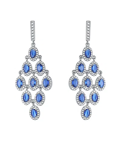 Genevive Silver Cz Drop Earrings