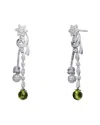 Genevive Silver Cz Drop Earrings