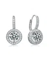 Genevive Silver Cz Drop Earrings