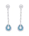 Genevive Silver Cz Drop Earrings