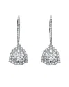 Genevive Silver Cz Drop Earrings