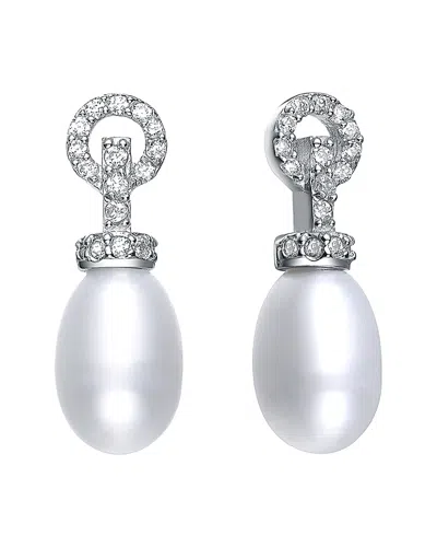 Genevive Silver Cz Drop Earrings