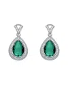 Genevive Silver Cz Drop Earrings