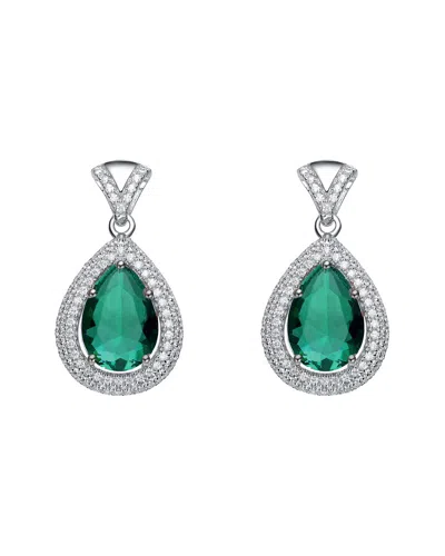 Genevive Silver Cz Drop Earrings