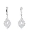 Genevive Silver Cz Drop Earrings