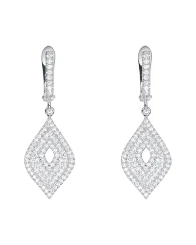Genevive Silver Cz Drop Earrings