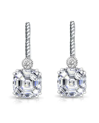 Genevive Silver Cz Drop Earrings
