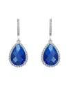 Genevive Silver Cz Drop Earrings