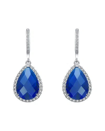 Genevive Silver Cz Drop Earrings