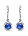 Genevive Silver Cz Drop Earrings