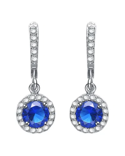 Genevive Silver Cz Drop Earrings