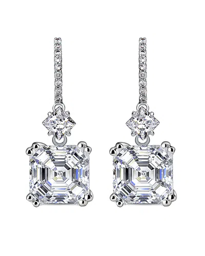 Genevive Silver Cz Drop Earrings
