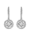Genevive Silver Cz Drop Earrings
