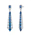 Genevive Silver Cz Drop Earrings