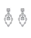 Genevive Silver Cz Drop Earrings