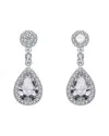 Genevive Silver Cz Drop Earrings
