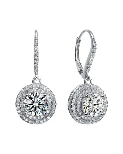 Genevive Silver Cz Drop Earrings