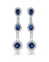 Genevive Silver Cz Drop Earrings