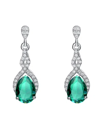 Genevive Silver Cz Drop Earrings