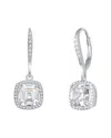 Genevive Silver Cz Drop Earrings
