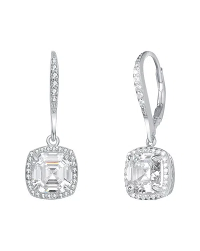 Genevive Silver Cz Drop Earrings