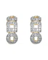 Genevive Silver Cz Drop Earrings