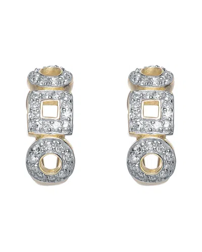 Genevive Silver Cz Drop Earrings In Metallic