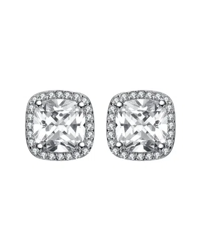 Genevive Silver Cz Drop Earrings In Metallic