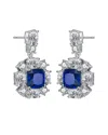 Genevive Silver Cz Drop Earrings
