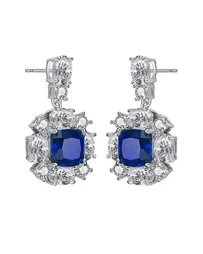 Genevive Silver Cz Drop Earrings