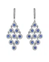 Genevive Silver Cz Drop Earrings