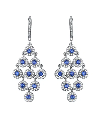Genevive Silver Cz Drop Earrings