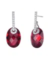Genevive Silver Cz Drop Earrings