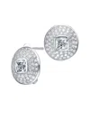 Genevive Silver Cz Drop Earrings
